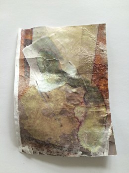 inkjet print on rice paper wet-mounted on paper, 6cm x 10cm